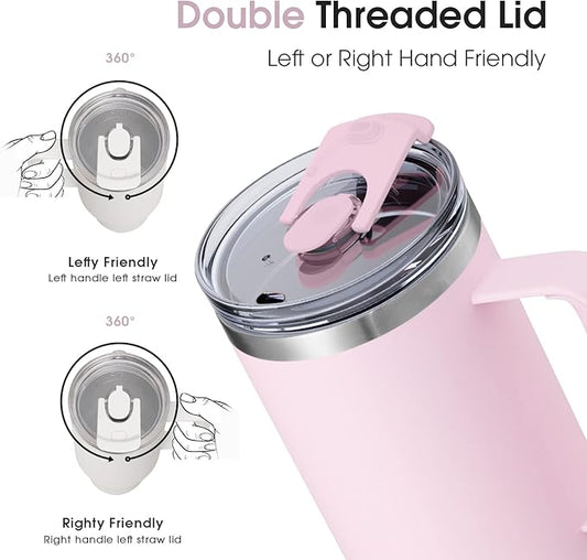 40 oz Tumbler With Handle and Straw Lid