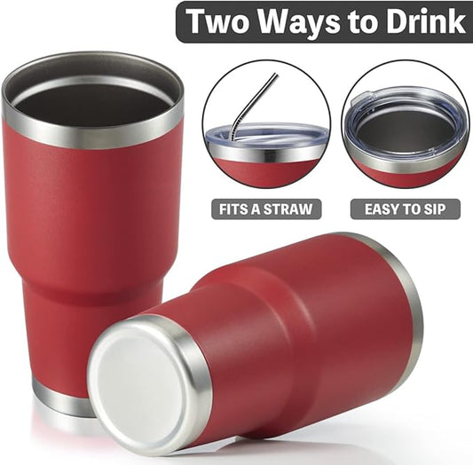 30oz Insulated Tumbler With Lids and Straws