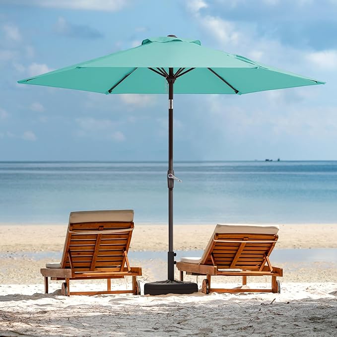 7.5FT Patio Umbrella Market Table Umbrella with 6 Sturdy Ribs