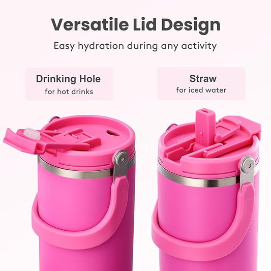 40 oz Tumbler with Handle and Straw