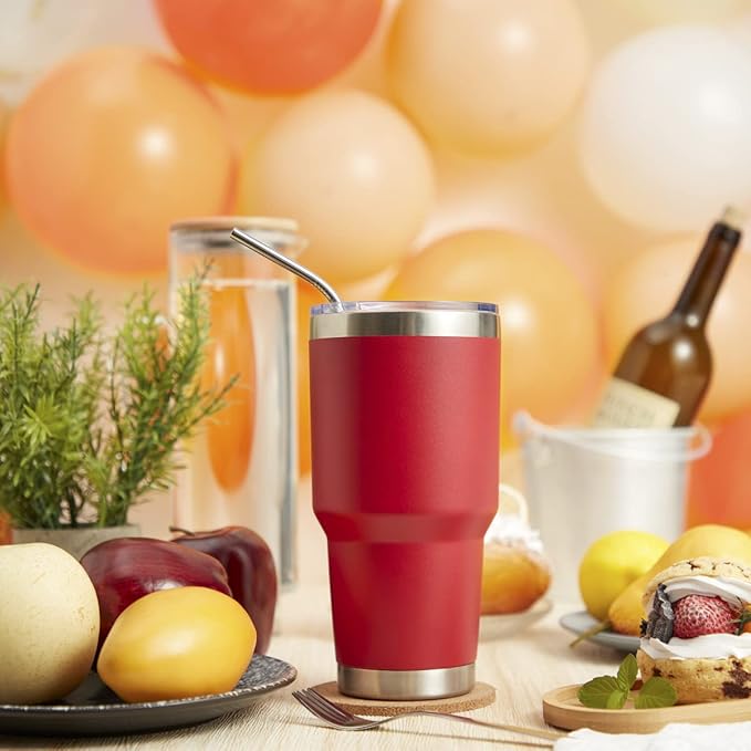 30oz Insulated Tumbler With Lids and Straws