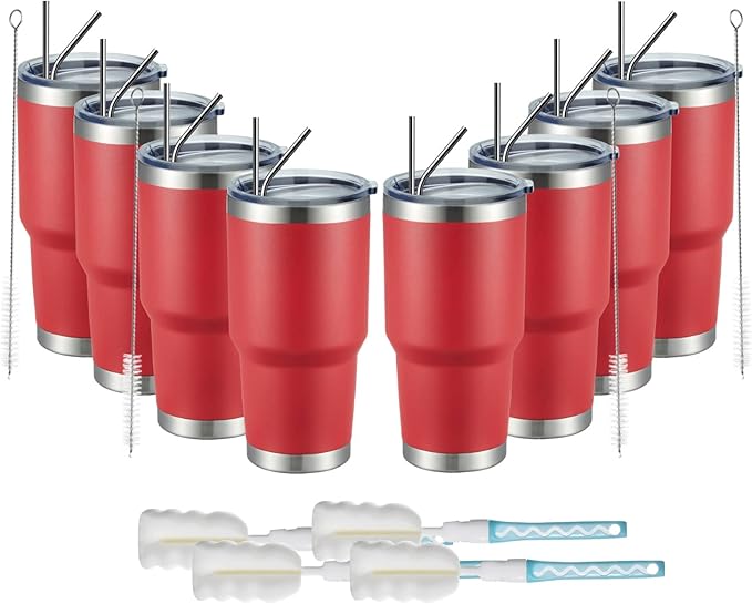 30oz Insulated Tumbler With Lids and Straws